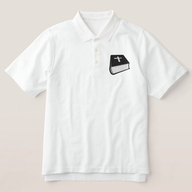 HOLY BIBLE EMBROIDERED POLO SHIRT (Design Front)