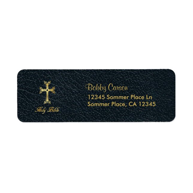 Holy Bible Leather Label (Front)