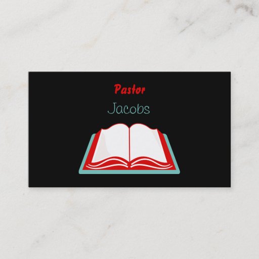 Customizable Holy Bible, Pastor, Jacobs Business Cards