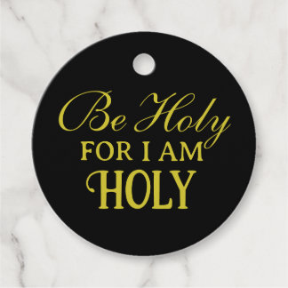 Holy Bible Verse Black and Gold Simple Christian Favor Tags