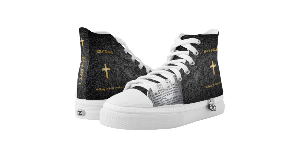 Holy Bible - Walking By Faith High-Top Sneakers | Zazzle