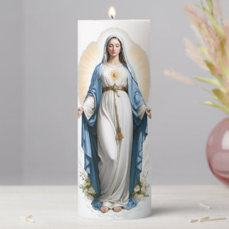 Holy Blessed Virgin Mary Pillar Candle
