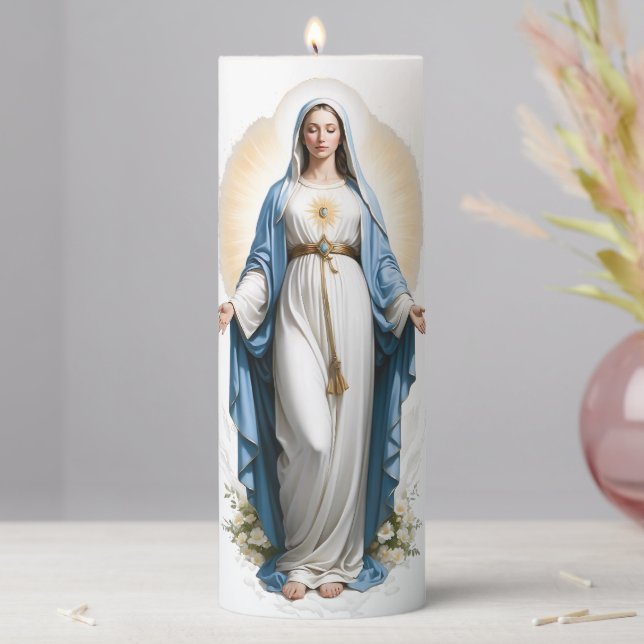Holy Blessed Virgin Mary Pillar Candle (In Situ)