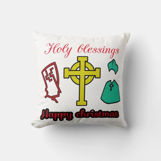 holy blessing throw pillow (Front)