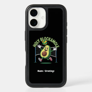 Holy Blockamole Cute Funny Volleyball Avocado Play iPhone 16 Case