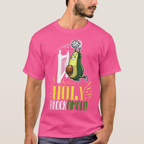 Holy Blockamole Funny Avocado Beach Volleyball  T_Shirt
