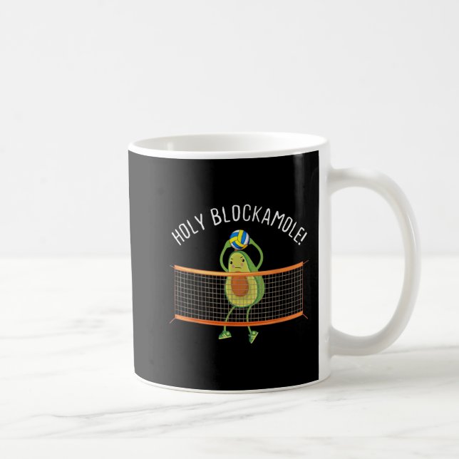 Holy Blockamole Volleyball Cute Fun  Coffee Mug (Right)