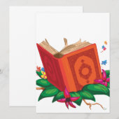 Holy Book on Leaves Surrounded with Flowers (Front/Back)