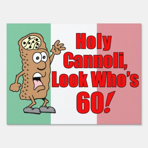 Holy Cannoli 60th Italian Sign