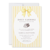 Holy Cannoli Bow Baby Shower Invitation