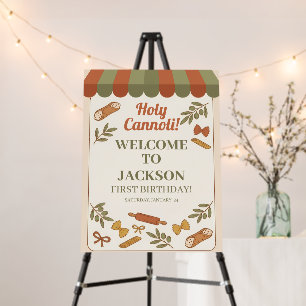 Holy Cannoli First Birthday Welcome Foam Board