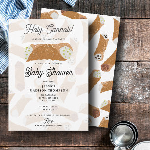 Holy Cannoli Funny Italian Baby Shower Invitation