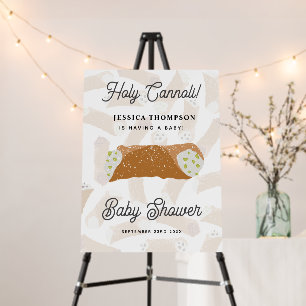 Holy Cannoli Funny Italian Baby Shower Welcome Foam Board