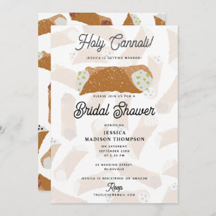 Holy Cannoli Funny Italian Bridal Shower Invitation