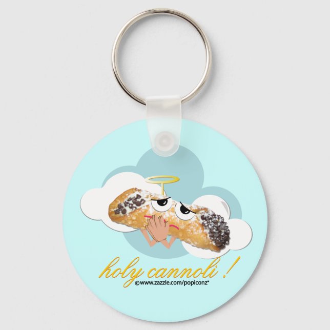 'holy cannoli !'  humorous parody keychain (Front)