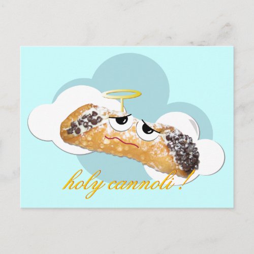 holy cannoli  humorous parody postcard