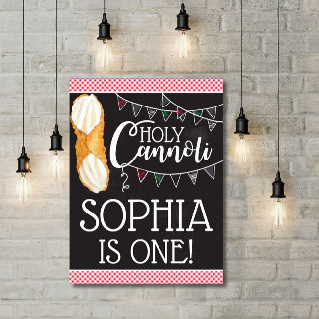 Holy Cannoli Party Sign, Italian Theme Birthday Poster (Creator Uploaded)