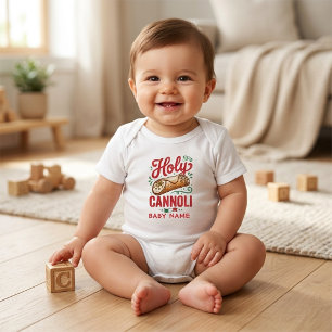 Holy Cannoli Personalized custom Name Baby Bodysuit