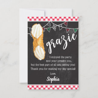 Holy Cannoli - Thank You Note Italian Birthday Card