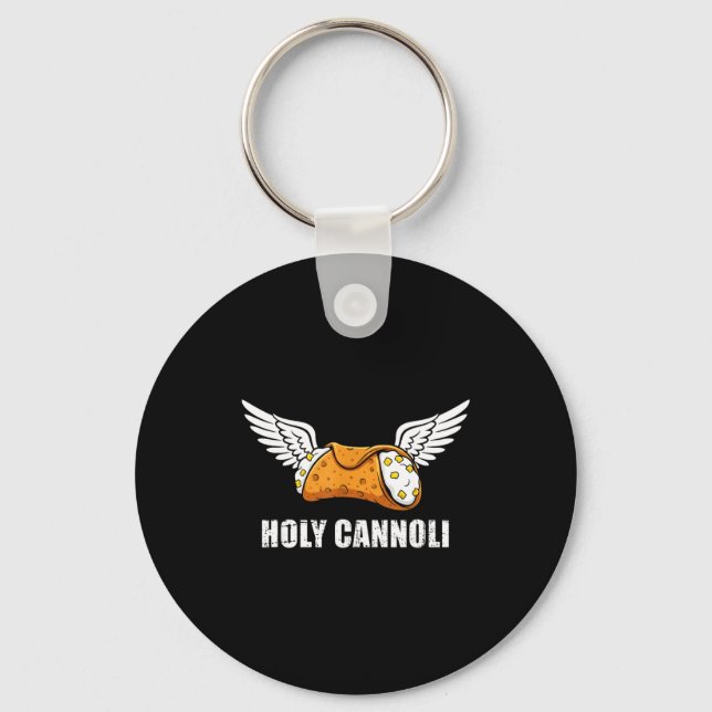 Holy Cannoli Tri-blend Funny Quote  Keychain (Front)