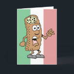 Holy Cannoli! You're 40! Funny 40th Birthday Card<br><div class="desc">Holy Cannoli! You're 40! Funny 40th Birthday Card. The great greeting card for someone turning forty. This pacartoon is perfect for an Italian man turning woman forty or erratic for with a sense of humor. It features the colors of the flag of Italy.</div>