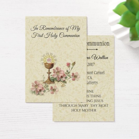 Holy Card Lace Chalice First Holy Communion (Desk)