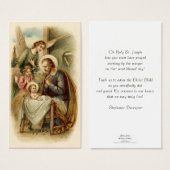 Holy Cards (Quote): St. Joseph Nativity (Front & Back)
