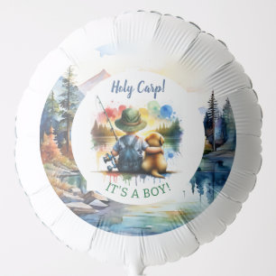 Holy Carp! it's a Boy! Baby Shower Balloon