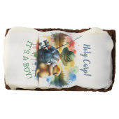 Holy Carp! it's a Boy! Baby Shower Brownie (Front)
