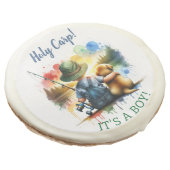 Holy Carp! it's a Boy! Baby Shower Sugar Cookie (Angled)
