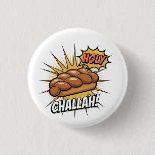 Holy Challah Funny Jewish Hanukkah Jew Button