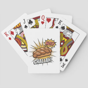 Holy Challah Funny Jewish Hanukkah Jew  Poker Cards