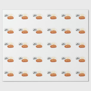 Holy Challah Hanukkah Jewish Jew Bread  Wrapping Paper