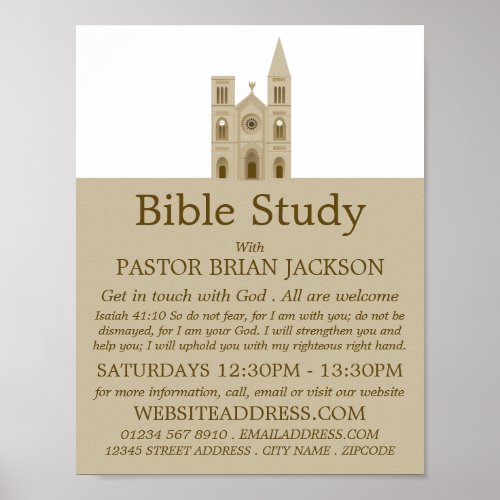 Holy Church Christian Bible Class Advert Poster