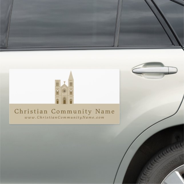 Holy Church, Christianity, Religious Car Magnet (In Situ)