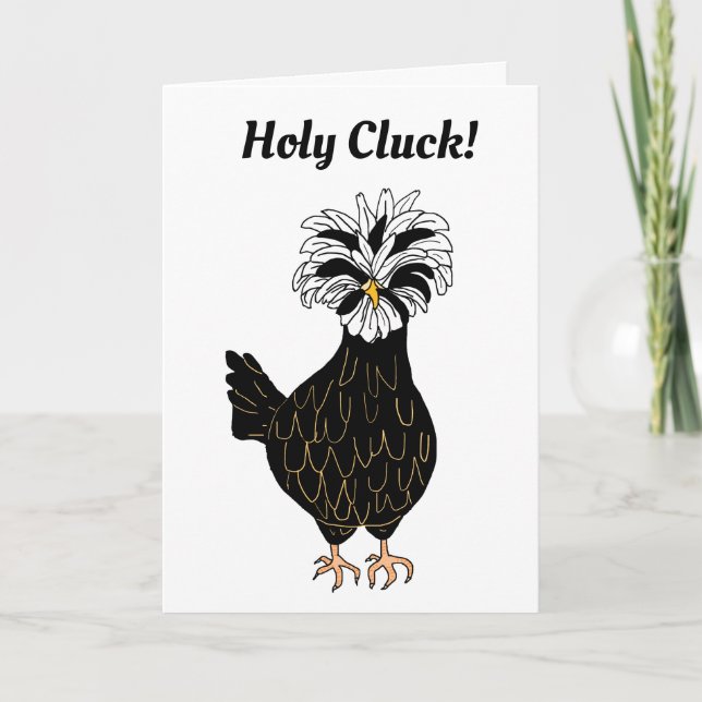 Holy Cluck, I miss you so much Chicken Humor Card (Front)