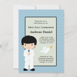 Holy Communion boy * Choose your background color Invitation