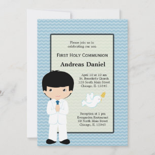 Holy Communion boy * Choose your background color Invitation