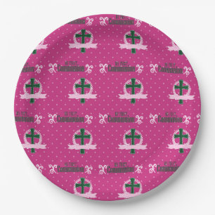 Holy Communion Christening Paper Plates