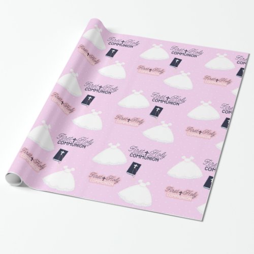 Holy Communion Christening Wrapping Paper