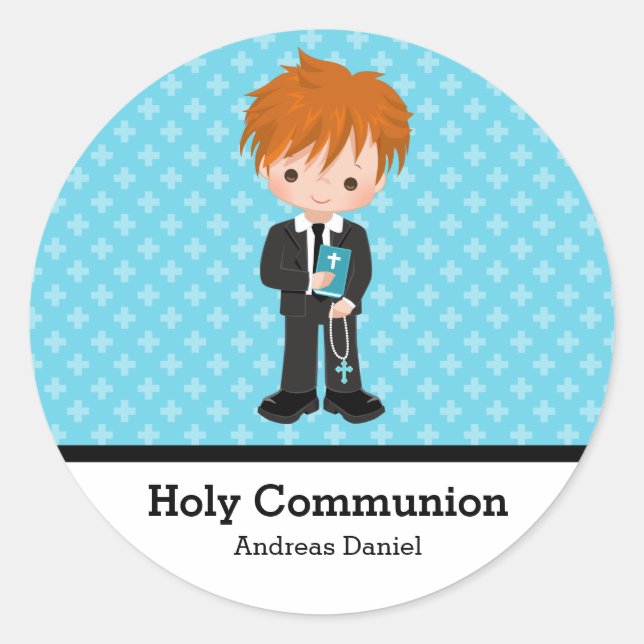 Holy Communion Classic Round Sticker (Front)