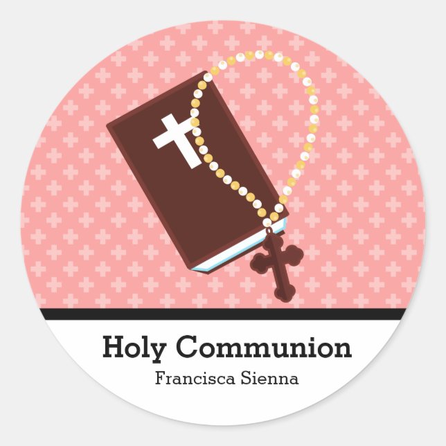 Holy Communion Classic Round Sticker (Front)