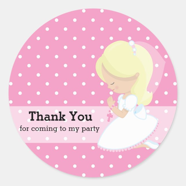 Holy Communion Classic Round Sticker (Front)