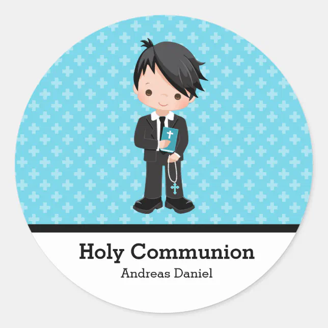 Holy Communion Classic Round Sticker | Zazzle