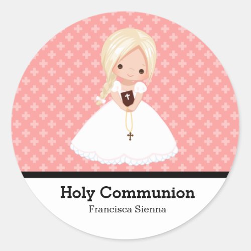Holy Communion Classic Round Sticker