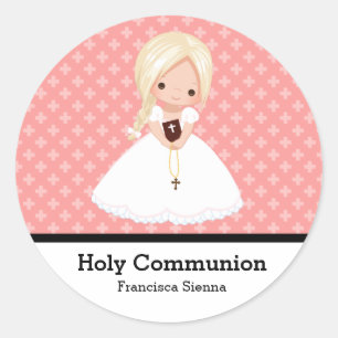 Holy Communion Classic Round Sticker