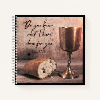 Holy communion, dove, notebook