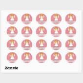 Holy Communion Girl * Choose your background color Classic Round Sticker (Sheet)