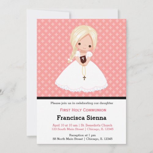 Holy Communion girl Invitation