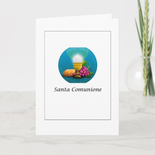 Holy Communion in Italian Card